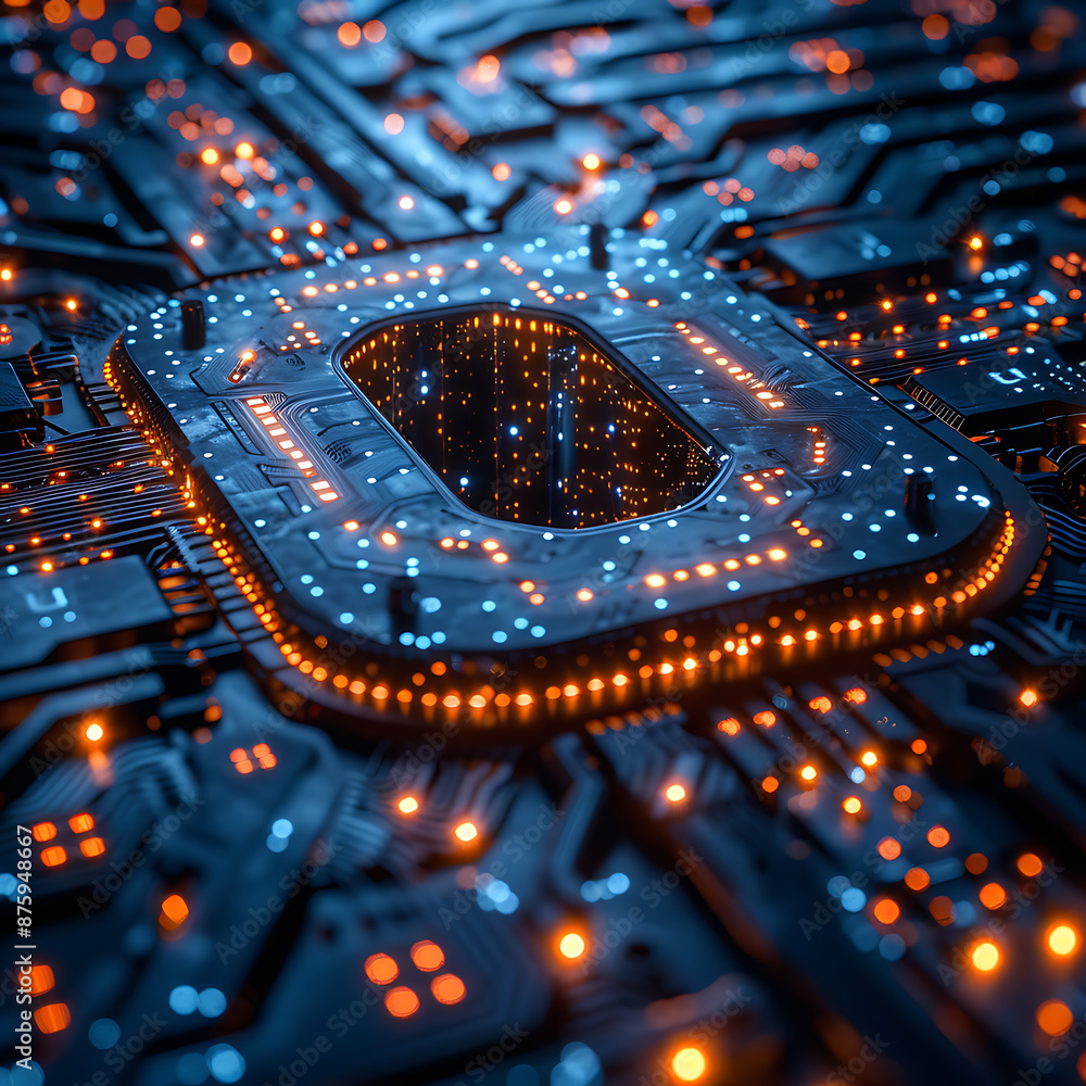 Fototapeta premium Cyber Security Perspective: Blank Slate for Exploration