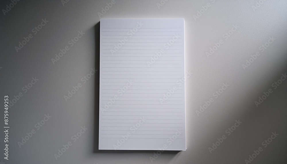 A blank white paper sheet with faint lines, waiting for handwritten notes. A blank white paper sheet with faint lines, waiting for handwritten notes.