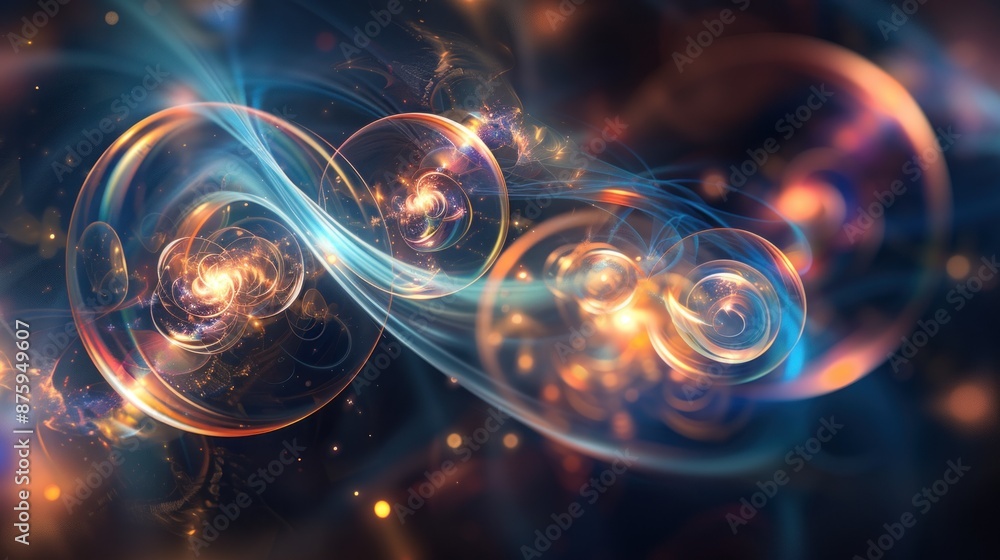 Abstract Swirling Lights in a Cosmic Realm Abstract Swirling Lights in a Cosmic Realm