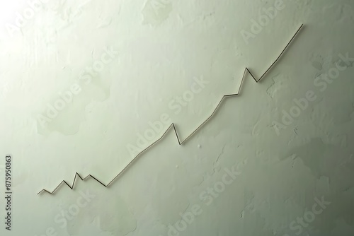 Single line graph trending upwards on a clean, muted backdrop.