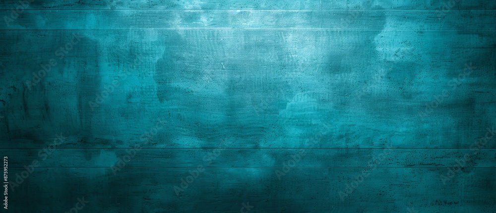Fototapeta premium Earthy textured background in dark teal with turquoise highlights