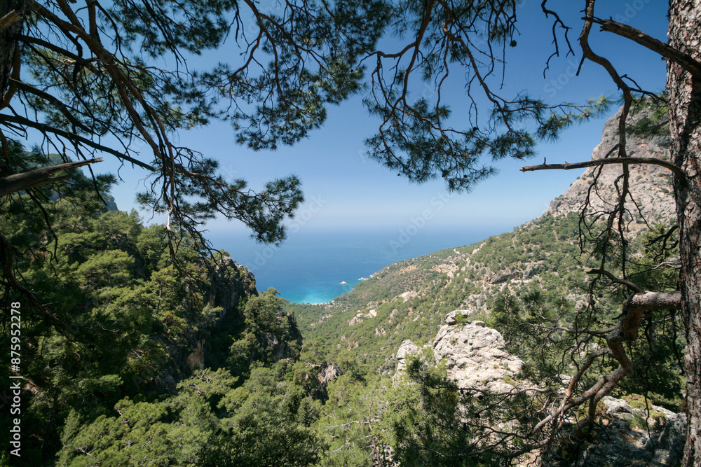 View of the Mediterranean Sea from the Lycian Trail, Turkey. View of the Mediterranean Sea from the Lycian Trail, Turkey.