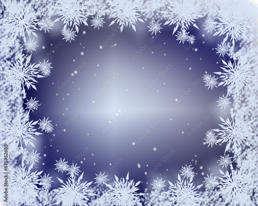 snowball winter background, snowflakes blue frame snowball winter background, snowflakes blue frame