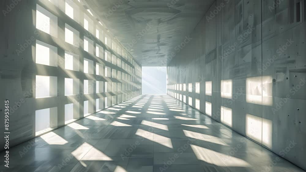 The intricate dance of light and shadows created by a series of overlapping squares on a plain surface. The intricate dance of light and shadows created by a series of overlapping squares on a plain surface.