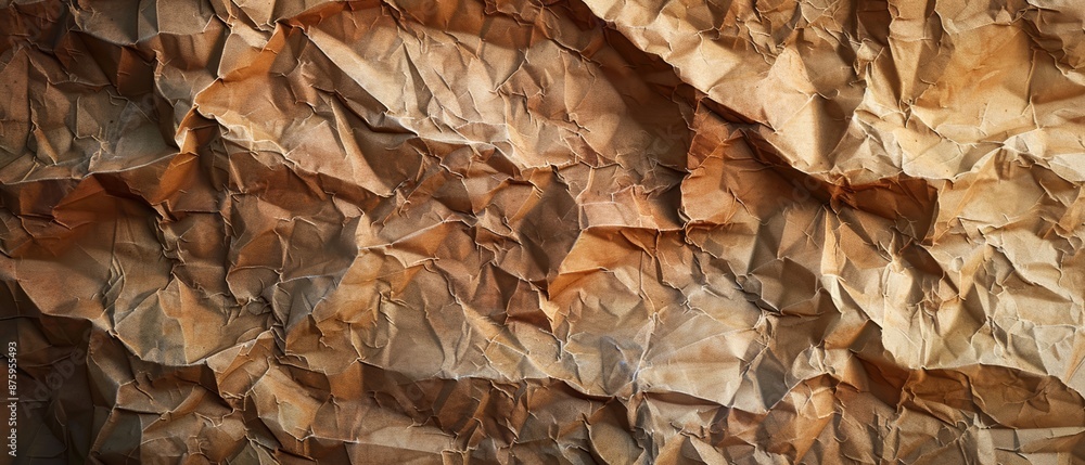Abstract texture of crumpled brown paper. Abstract texture of crumpled brown paper.