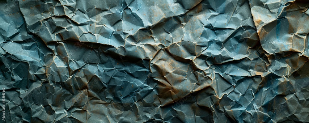 Abstract blue and green crumpled paper texture. Abstract blue and green crumpled paper texture.