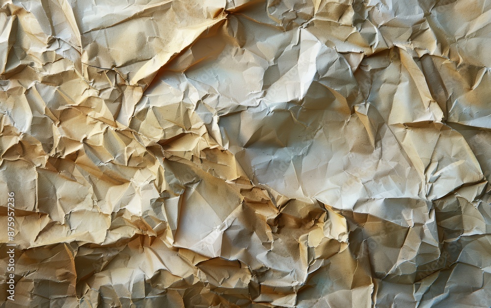 Abstract texture of crumpled brown paper with light and shadow. Abstract texture of crumpled brown paper with light and shadow.