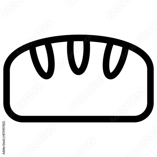 Bread icon symbol - fresh backed bread from the bakery vector symbol illustration