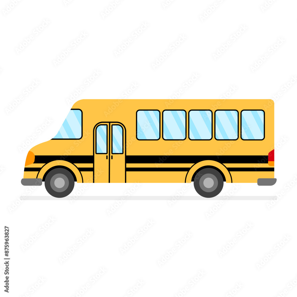 Yellow School Bus Vector Illustration Yellow School Bus Vector Illustration