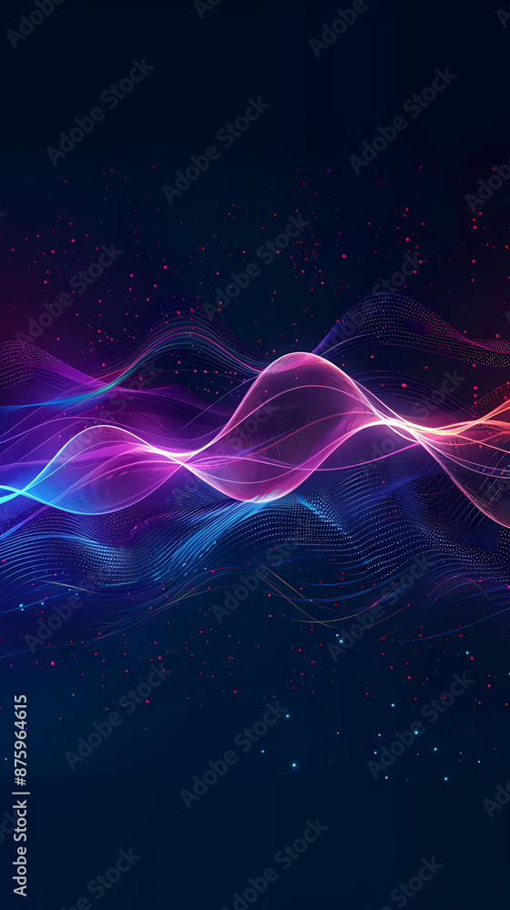Fototapeta premium Abstract background with colorful sound waves
