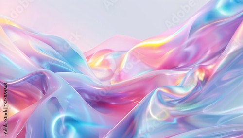 Wallpaper Mural background of abstract holographic waves Torontodigital.ca