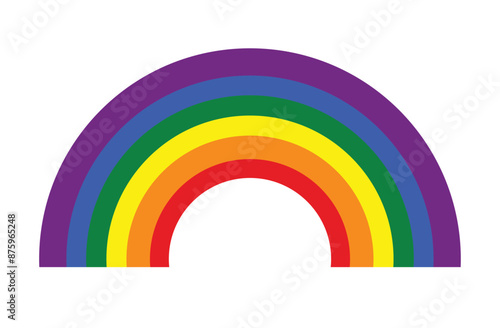 LGBT flag, rainbow color love symbol, pride month in June, vector illustration.