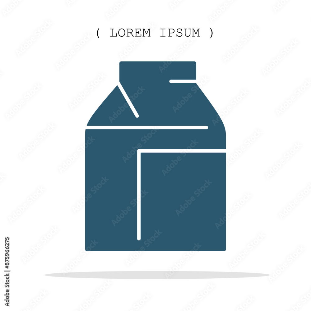 Vector symbol. Milk box icon illustration. Stock vector symbol illustration design. Vector symbol. Milk box icon illustration. Stock vector symbol illustration design.