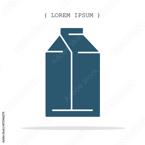 Vector symbol. Milk box icon illustration. Stock vector symbol illustration design.