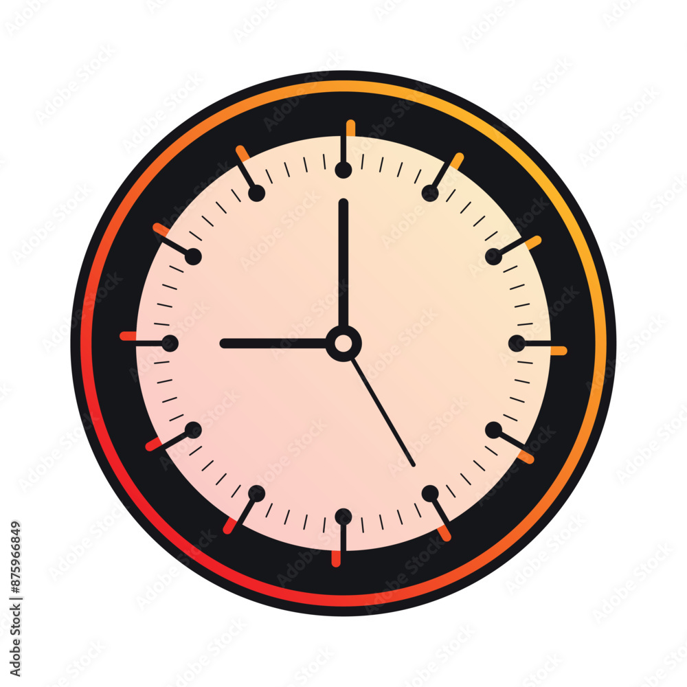 elegant wall clock calendar. round analog clock concept elegant wall clock calendar. round analog clock concept