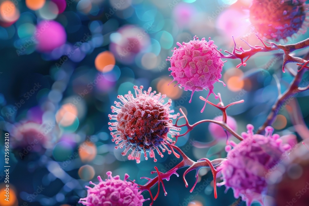 A vivid representation of immunotherapy, medical approach that leverages the body's immune system to fight diseases A vivid representation of immunotherapy, medical approach that leverages the body's immune system to fight diseases