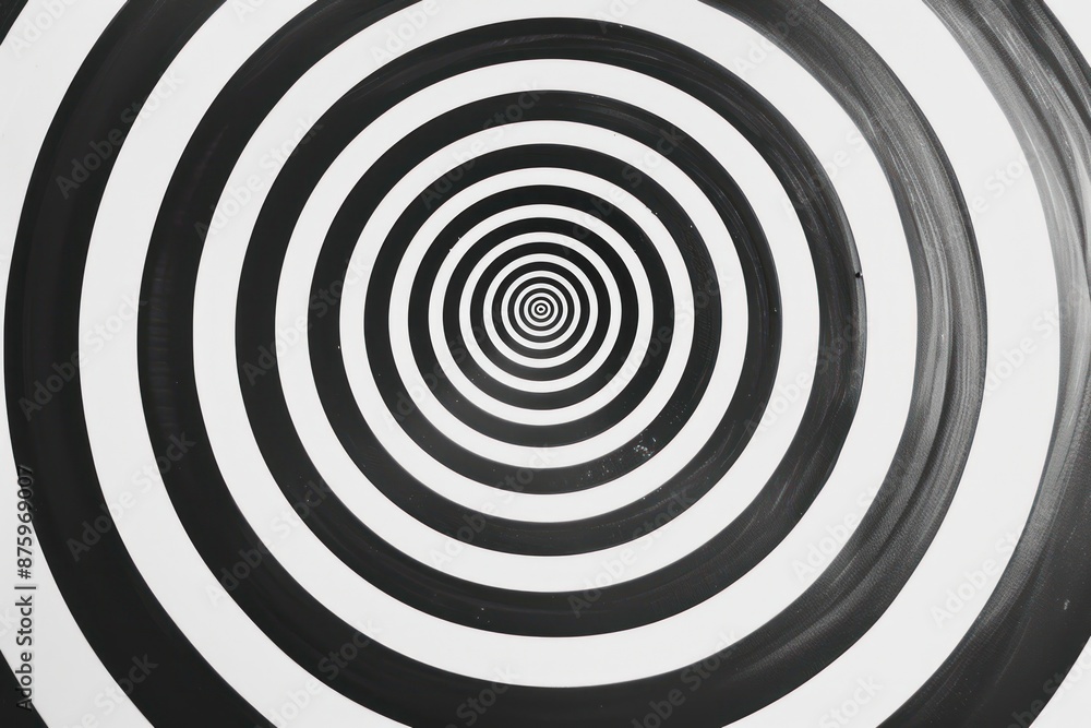 Abstract black and white hypnotic spiral circle Abstract black and white hypnotic spiral circle