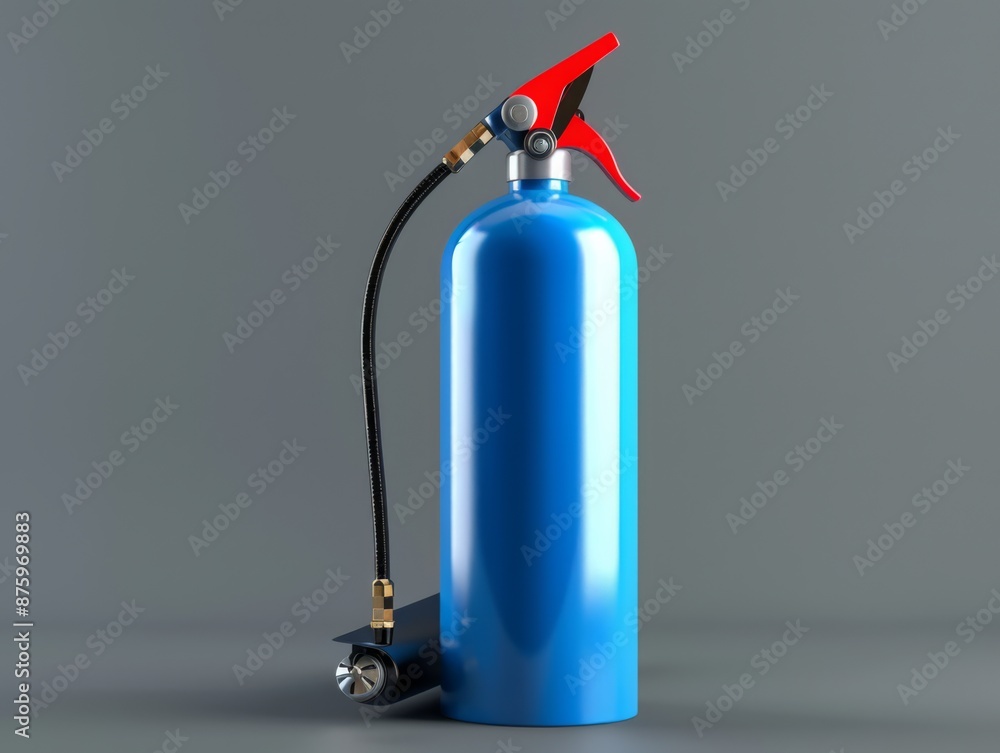 Obraz premium Soaring blue fire extinguisher