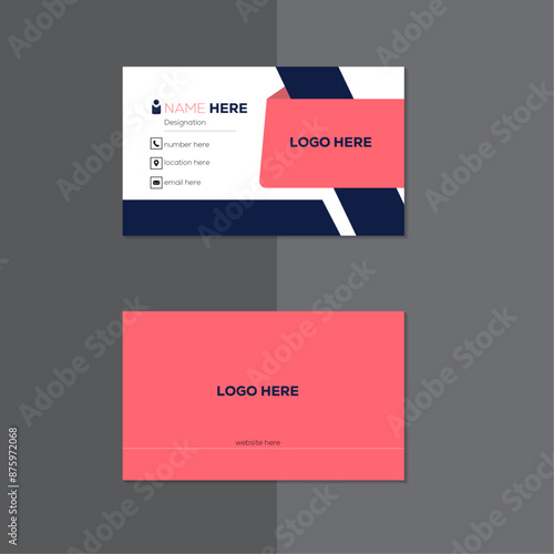 modern business card with simple and clean concept