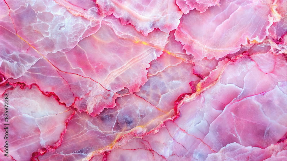 Pink and white marble with intricate veins and swirls Pink and white marble with intricate veins and swirls