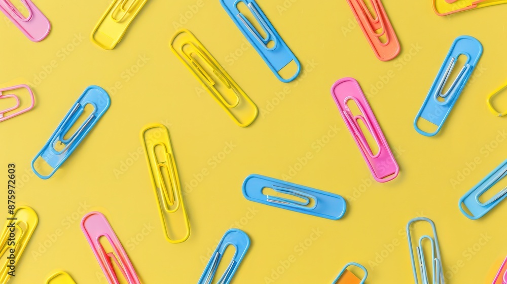 Yellow glue sticks arranged in a top view pattern, emphasizing school supplies, Yellow glue sticks arranged in a top view pattern, emphasizing school supplies,