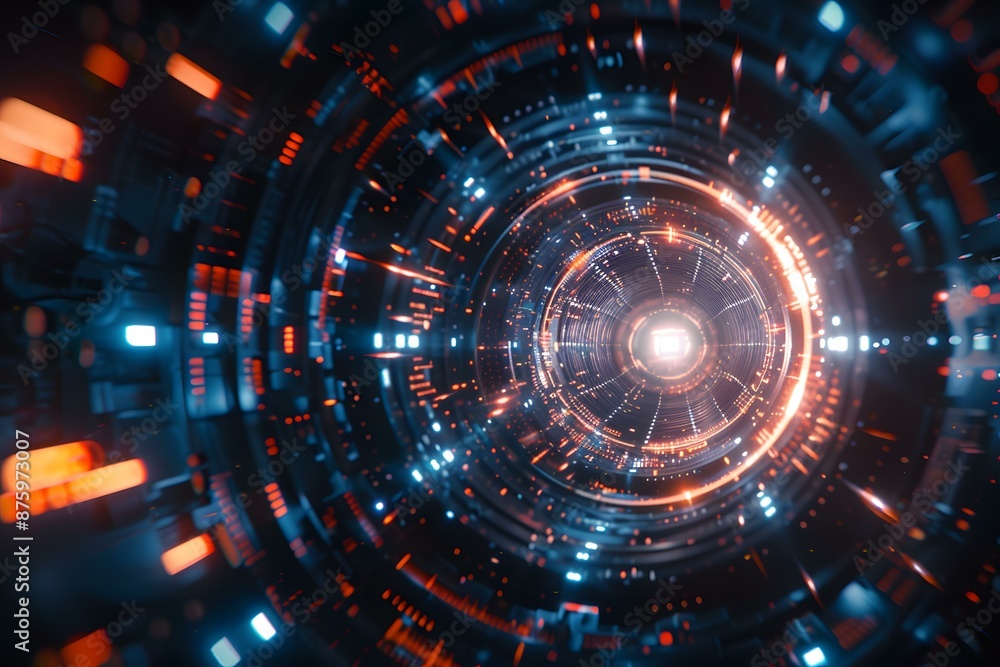 Abstract Futuristic Tunnel Background Abstract Futuristic Tunnel Background