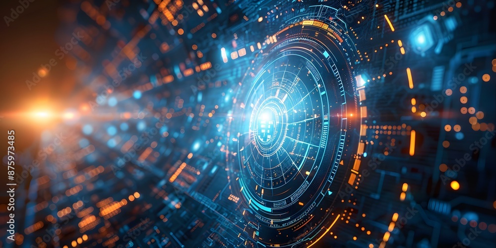 Obraz premium futuristic technology background