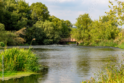 Beautiful river landscape. Krasivaya Mecha River in Russia photo