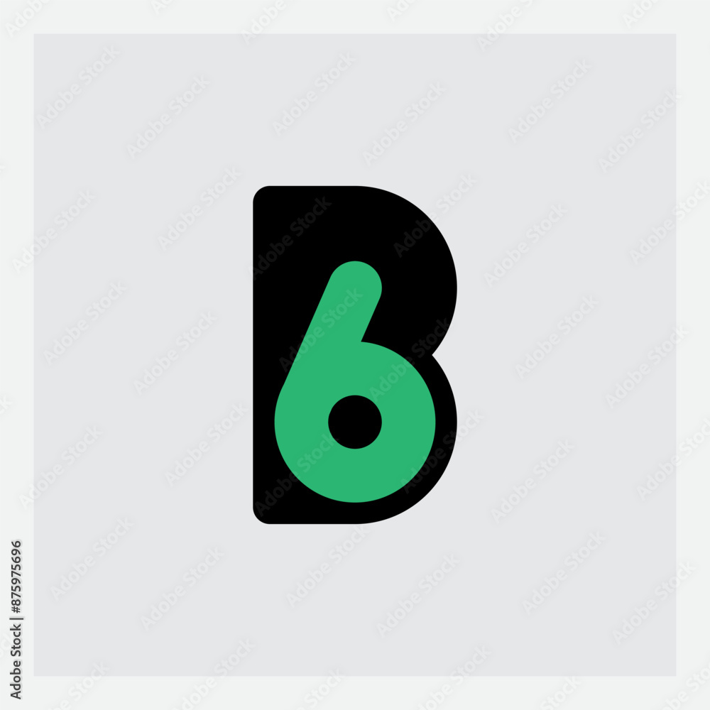 Vitamin B6 Logo: Stylish Black and Green Design. Modern Health Supplement Branding. Minimalist B6 Symbol for Nutrition and Wellness Products. Vitamin B6 Logo: Stylish Black and Green Design. Modern Health Supplement Branding. Minimalist B6 Symbol for Nutrition and Wellness Products.