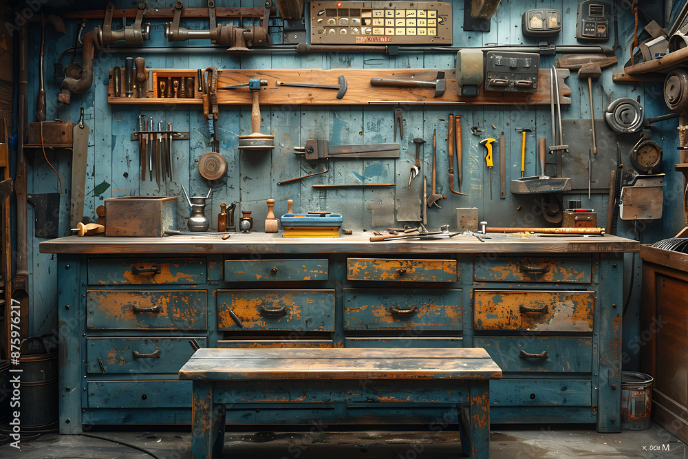 Skilled Craftsman Woodworking Furniture Blue Green Skilled Craftsman Woodworking Furniture Blue Green