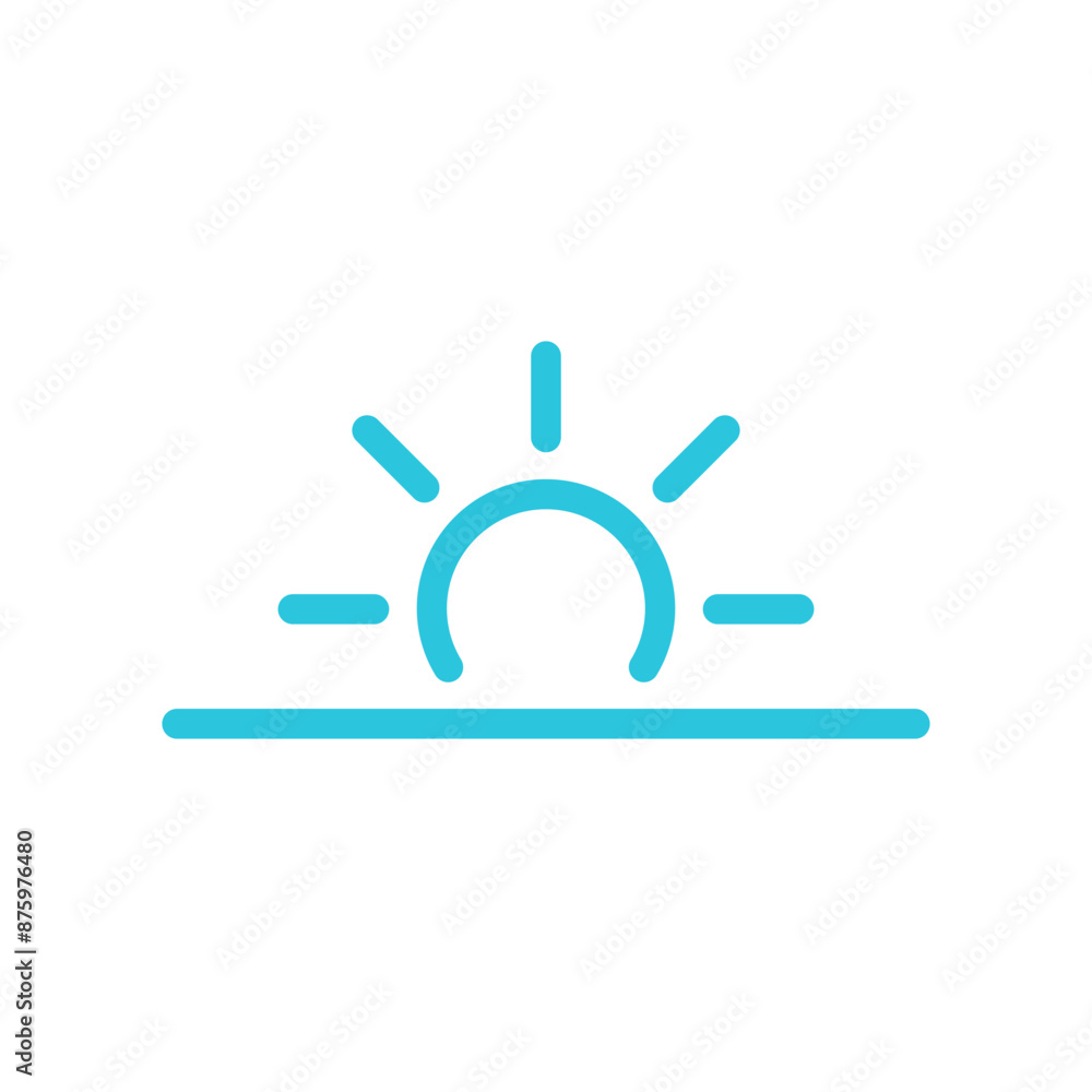 Horizon, sky and earth icon, Isolated on white background. From blue icon set. Horizon, sky and earth icon, Isolated on white background. From blue icon set.