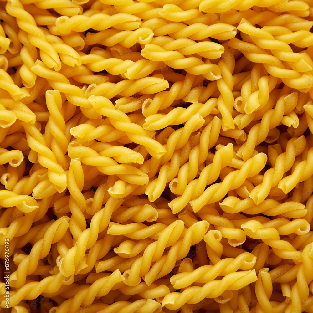 Homemade Raw Dry Gemelli Pasta Background Homemade Raw Dry Gemelli Pasta Background