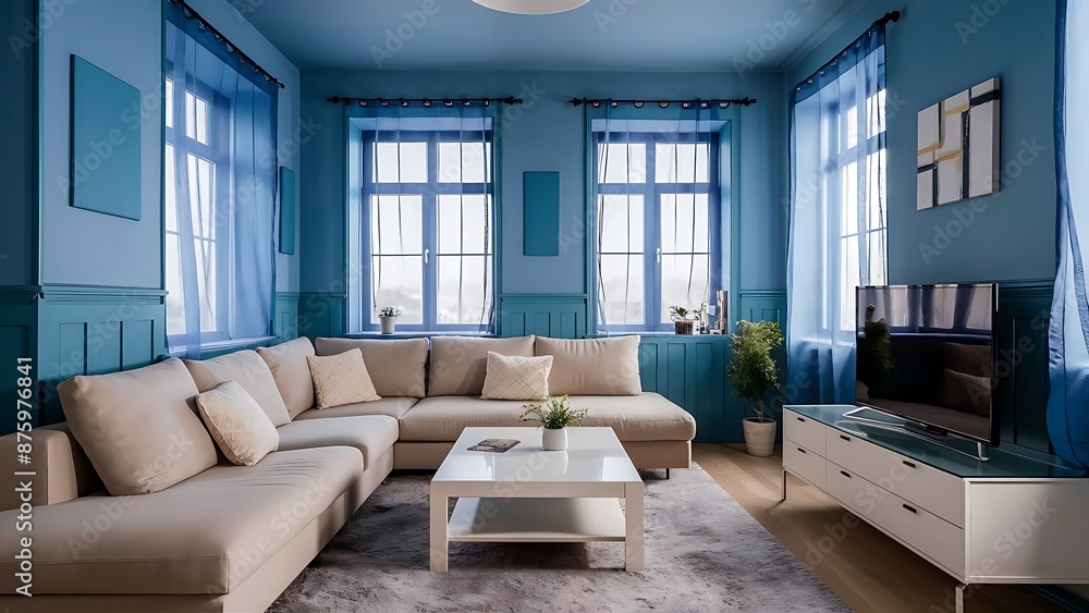 Blue living room Blue living room