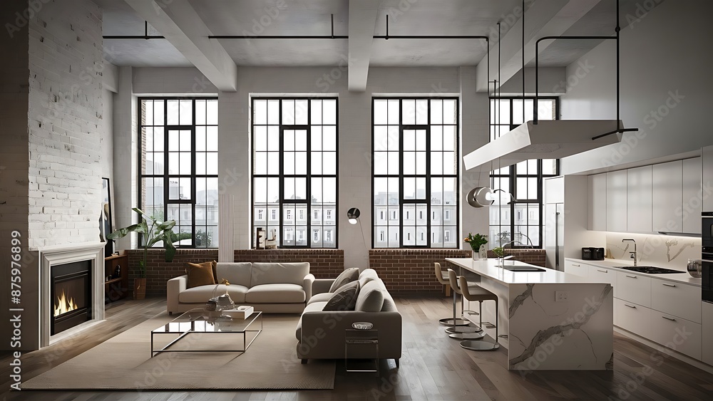 Awesome Modern Loft Living Room | Architecture Interior Awesome Modern Loft Living Room | Architecture Interior