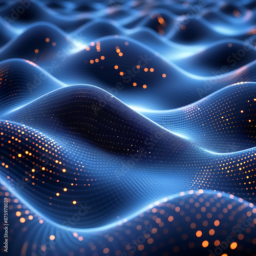 Blue Technology Fusion Abstract Background