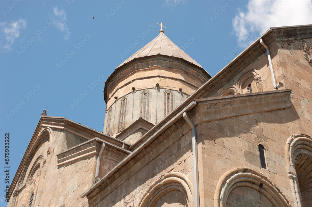 Obraz premium travel through georgia, door cities, old church, castle
