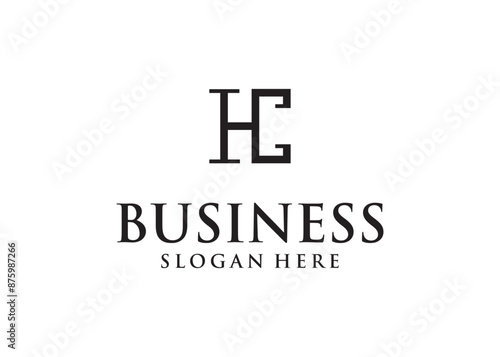 Hc letter logo initial business name symbol typography design