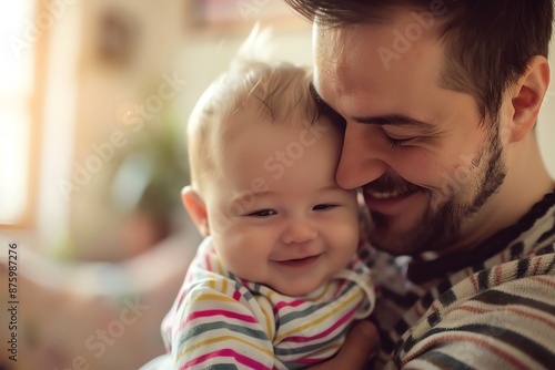 Father and Baby New Dad The Joy of Fatherhood: Embracing the Moments Family Parent Moment