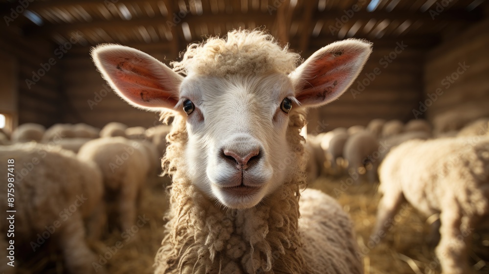 Fototapeta premium sheep and lambs