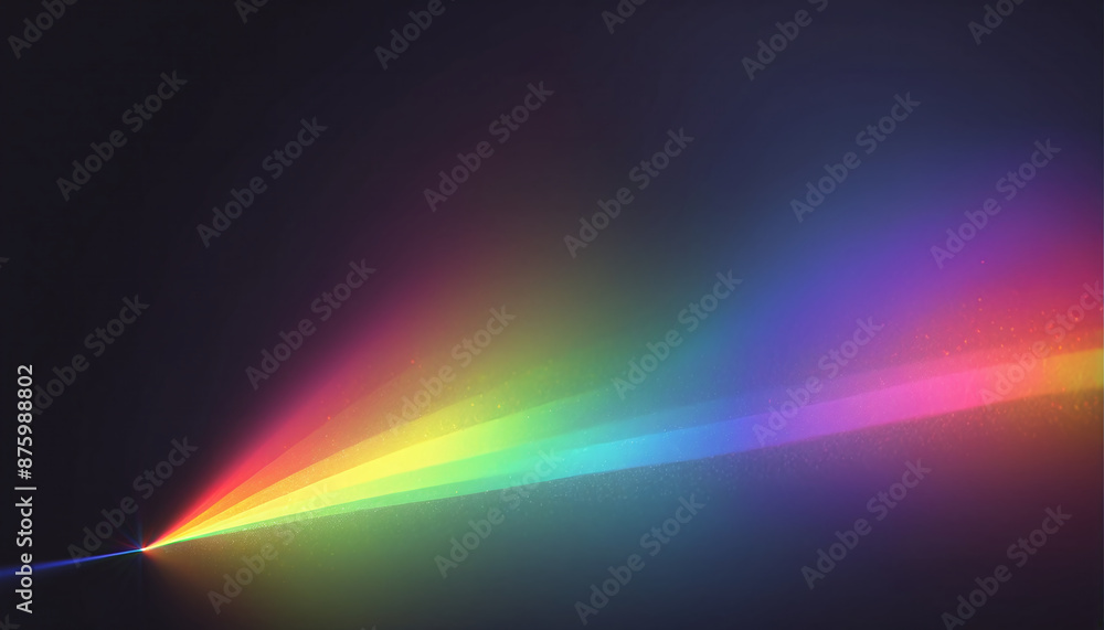 Colored abstract lines of light that visualize the refraction and the spectrum of natural light and its different wavelengths Colored abstract lines of light that visualize the refraction and the spectrum of natural light and its different wavelengths