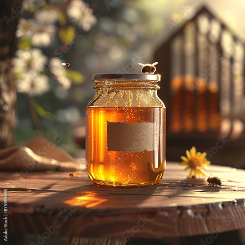 Honey jar image for mockup