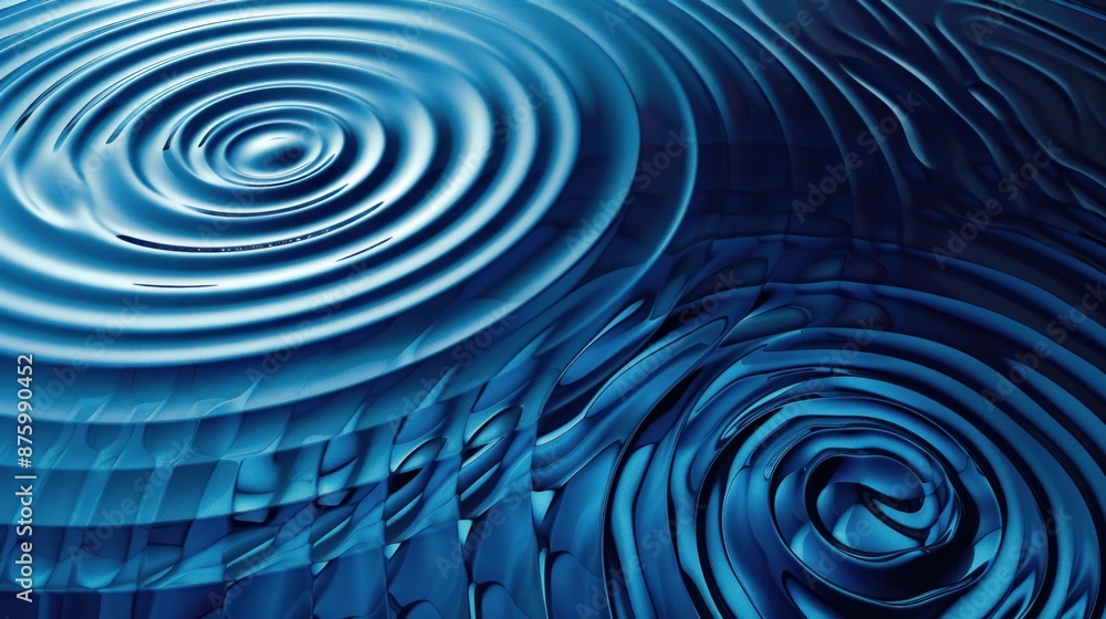 Abstract Water Ripples in Deep Blue Abstract Water Ripples in Deep Blue