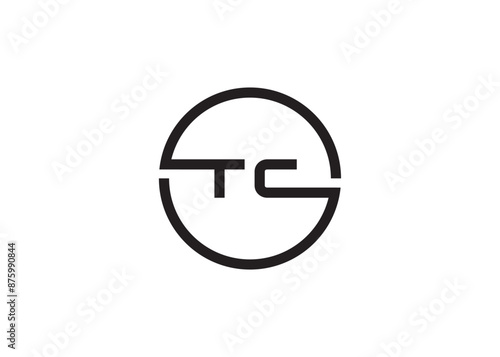Free Download Tc logo design circle geometric shape - GFXLoad