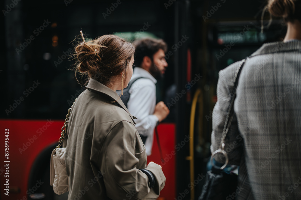 © qunica.com - Close-up of people boarding a bus in an urban setting, showcasing daily commute, city life, and transportation. © qunica.com - Close-up of people boarding a bus in an urban setting, showcasing daily commute, city life, and transportation.