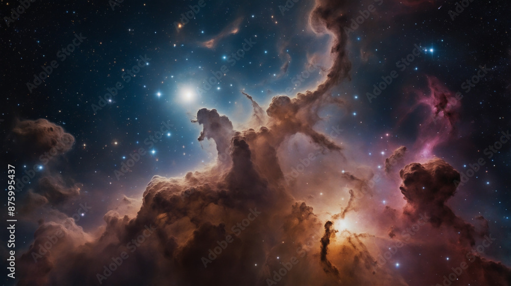Star clouds in space, abstract background Star clouds in space, abstract background