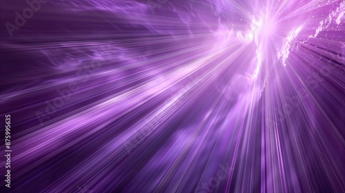 3D Render Purple Rays of Light