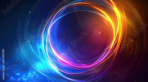 Abstract circle light motion effect background © Imron