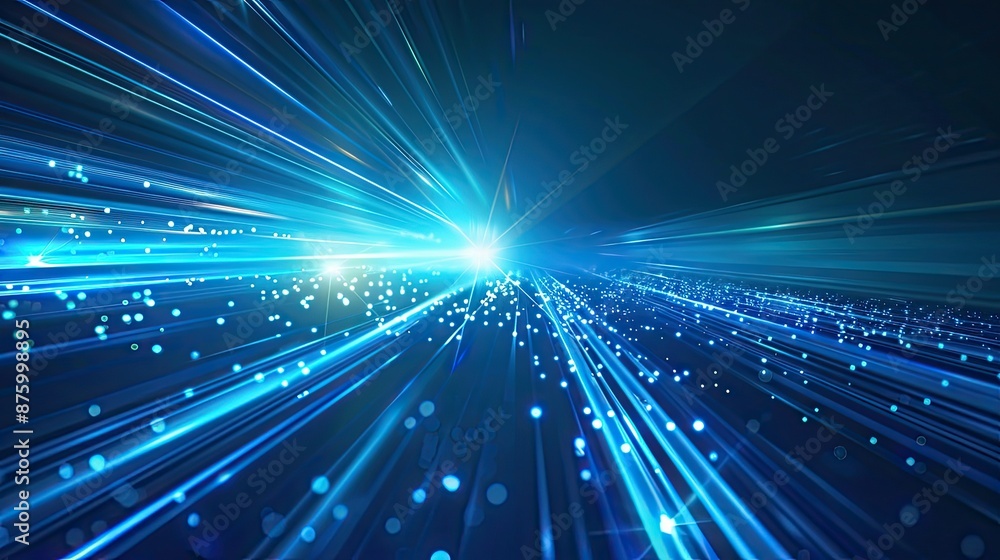 Abstract technology futuristic glowing lines neon blue light ray on dark blue background with lighting effect. Vector illustration Abstract technology futuristic glowing lines neon blue light ray on dark blue background with lighting effect. Vector illustration