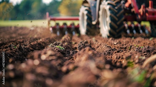 Wallpaper Mural Disc harrows for agriculture Agricultural machinery, tractor worker prepare soil for growing in the field Torontodigital.ca