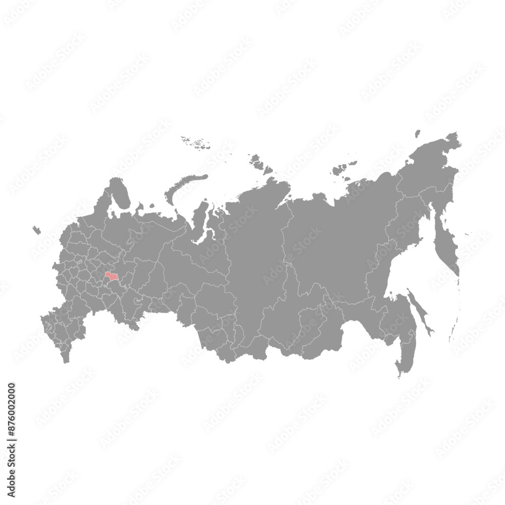 Mari El map, administrative division of Russia. Vector illustration. Mari El map, administrative division of Russia. Vector illustration.